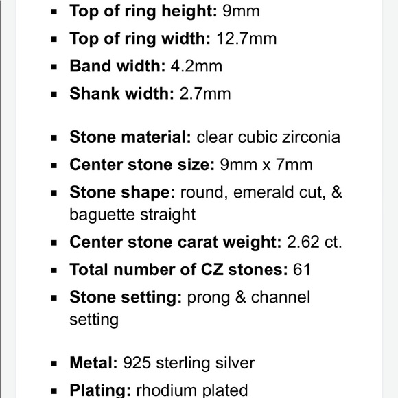 ⬇️HP🎊 Sterling Silver Clear Emerald Cut CZ Ring - Picture 8 of 8